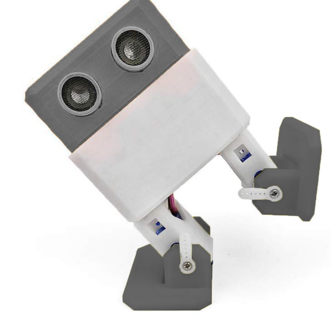 TechnoSam OTTO Interactive DIY Robot for Kids - 3D Printed DIY Robot compatible with Auino (full DIY Kit)(Plactic Parts Only) (Light Grey)