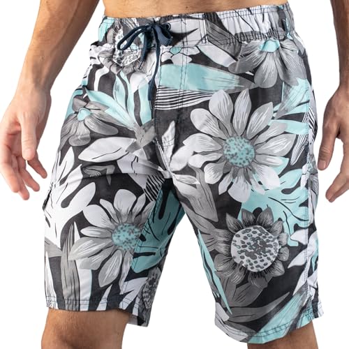 Image of Kanu Surf Men's Big Viper Extended Size Stripe Swim Trunk