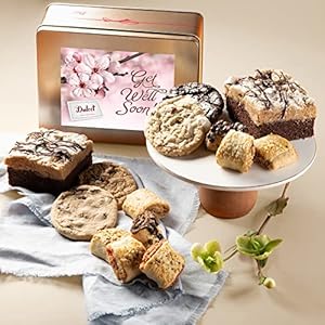 Dulcet Gift Basket Get Well Classic Old Fashioned Gift Tin Box Assorted Gourmet Treats Ideal Gift for Men, Women, Family, and, Friends.