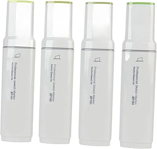 Caneta Marcadora de Ponta Larga, Caneta Marcadora de Cabeça Larga para Logotipo, Caneta de Ponta de Feltro, Marcador Permanente, Marcadores de Tinta (Série Verde Amarelo)