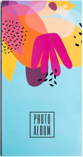 Official Abstract Summer Photo Album - 6x4 Photo Album / 10x15 cm - Family Photo Album 96 Pockets - Friend Gifts - Travel Gifts - Photo Albums 6x4 96 photos - Photo Album Slip In