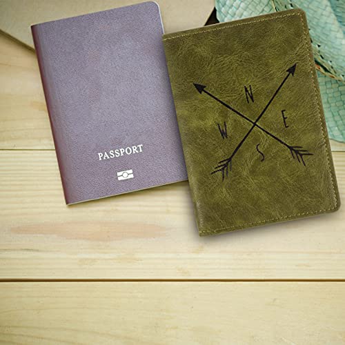 Amosfun Passaporte Carteiras Organizador Titular Caso De Passaporte de Couro Cobre para Bagagem de V