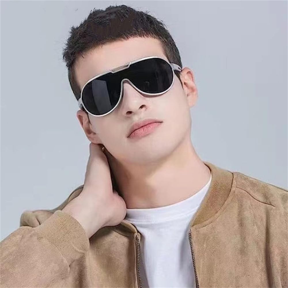 One-Piece Punk Sunglasses For Women Men Retro Sports Driving Sun Glasses Shades