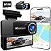 Produktbild Dashcam Vorne+Hinten 4K/2K inkl. 64GB SD-Karte, 3,2" IPS Bildschirm, Night Vision, Parkraumüberwachung, Loop-Aufnahme, G-Sensor, WDR, GPS, WiFi, App