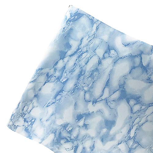 taamall Taamall Simplemuji SelfAdhesive White Blue Marble Peel & Stick