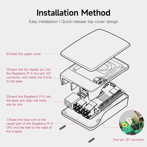 Image of PiDuino Raspberry Pi Official Case with PWM Fan - Red /White