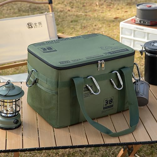 Boîte de rangement camping 42L vert sac étanche extérieur