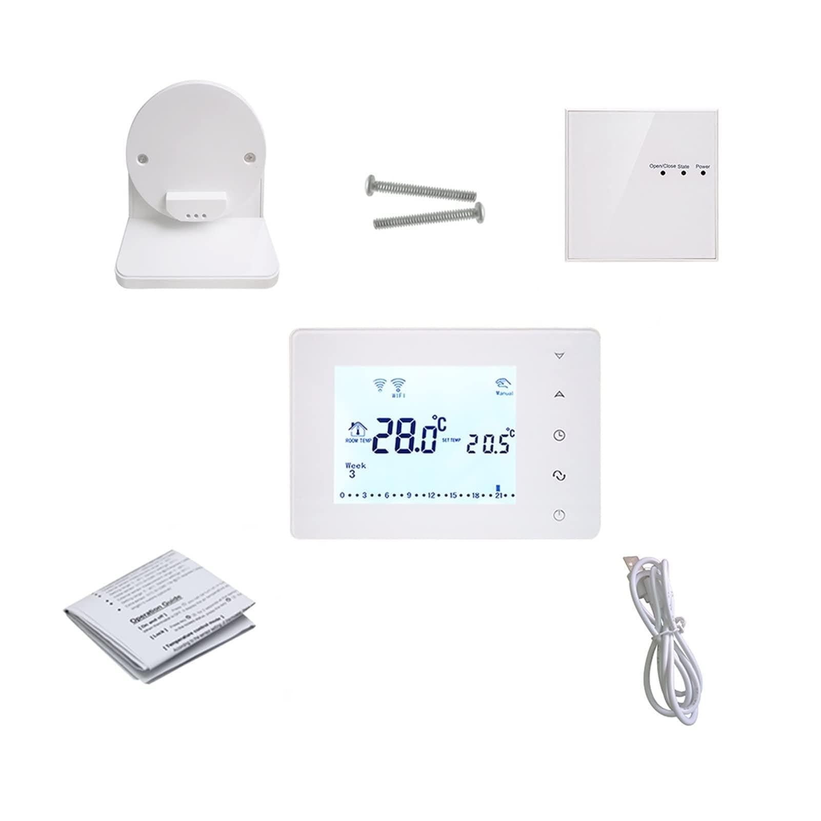 Cyfrowy higrometr termometr wewnętrzny Bezprzewodowy Rf. WIFI Smart Termostat do regulatora temperatury kotła gazowego Usb. Postępowanie z zasilaniem Z wyświetlaczem LCD