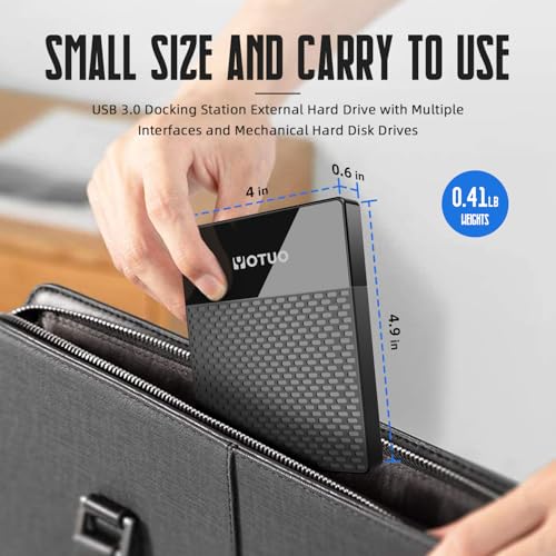 Image of YOTUO 1TB External Hard Drive, USB C Multiport Hub HDD 7-in-1, USB 3.0, SD /TF Card Reader, Docking Station, Multi-Function HDD for Windows, Mac, Android, TV, iPhone 15 /16 /17, Laptop, Desktop, PC