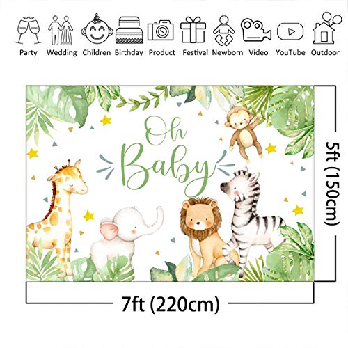 Mocsicka fondo jungla safari 7x5ft para baby shower miniatura 5