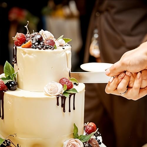 Image of Caking Sculpting Baking Tools Plastic Stainless Steel Icing Spatulas for Frosting and Glazing Cake Decorating Supplies Sharp to Arrange The Shapes, Set of 3 (Orange)