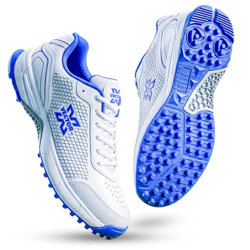 Image of Vector X HITTER Men Cricket Shoes for Men's Synthetic upper Rubber Studs with EVA insocks, Lightweight Performance, Comfort, and Durable Lace-Up Shoe with Padded ankle collar for All-Round Performance