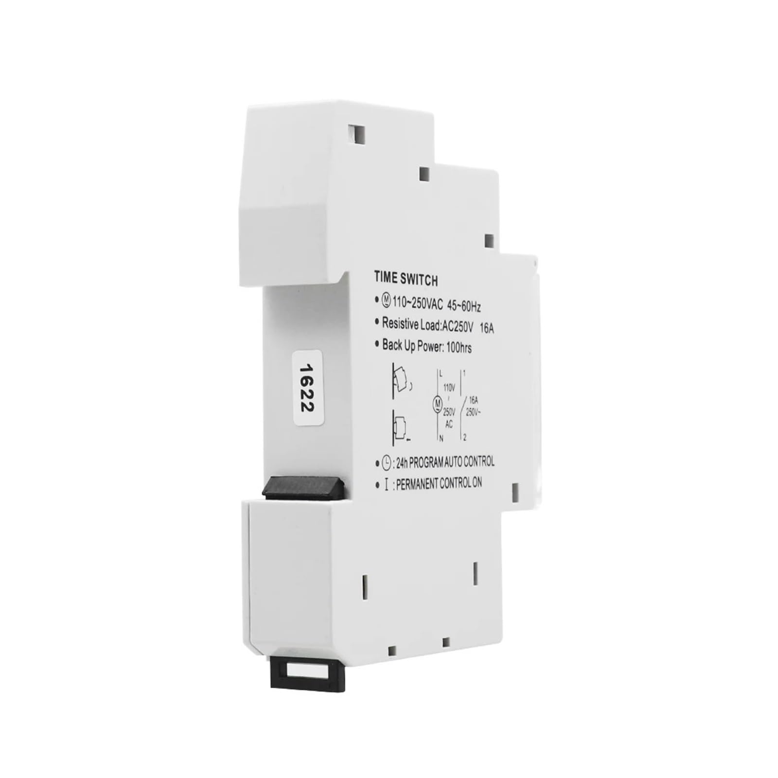 DEBLAN Minuterie mécanique 45-60Hz 24 Heures 110-250V 16A, minuterie mécanique Programmable sur Rail DIN SUL180
