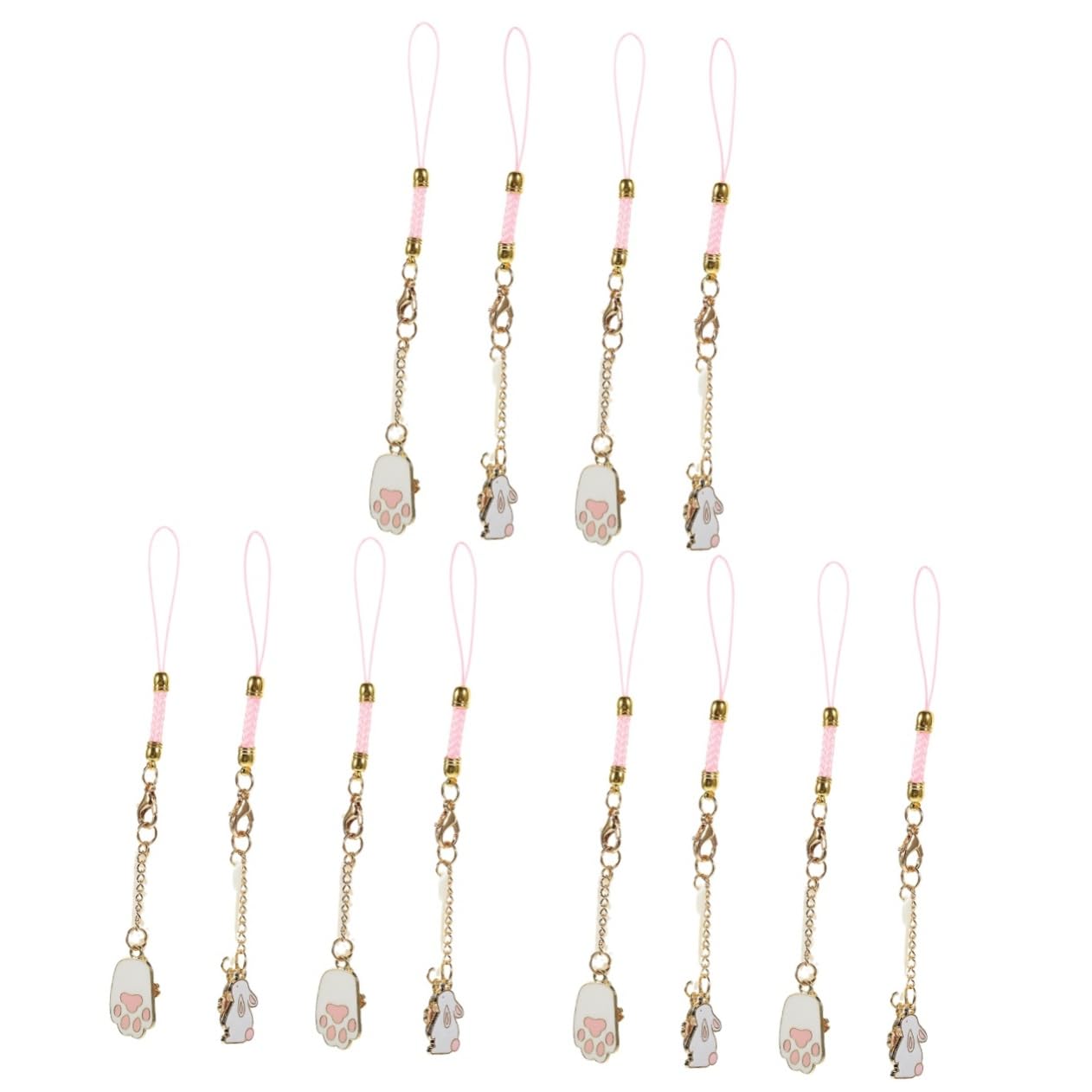 Housoutil 3 Sets Elegante Handy-perlen-lanyard-telefon-charm-haken Für Lanyard-telefon-hüllen- 4 Stück * 3