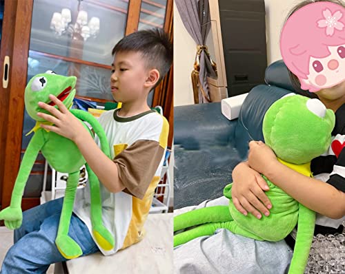 LIAOLI Kermit the Frog Puppet,60cm Frog Hand Puppet Anime Frog Show Plush Toys adults Baby Kids Birthday Gift - Image 4