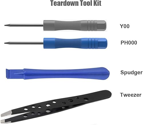 Miniatura 6 de US Switch Joystick Kit de accesorios de reparación, Rojo neón y azul.