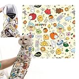 Cat Wrap for Cutting Nails,Cat Grooming Wrap,Self-Adherent Soft Cat Blanket to Wrap,Prevent Cats from Escaping/Scratching/Biting(21.7 x 21.7 inches for Cats up to 20 pounds)