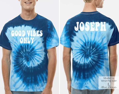 Custom Tie Dye Shirt for Men Women Add Your Text Personalized Casual T-shirts2