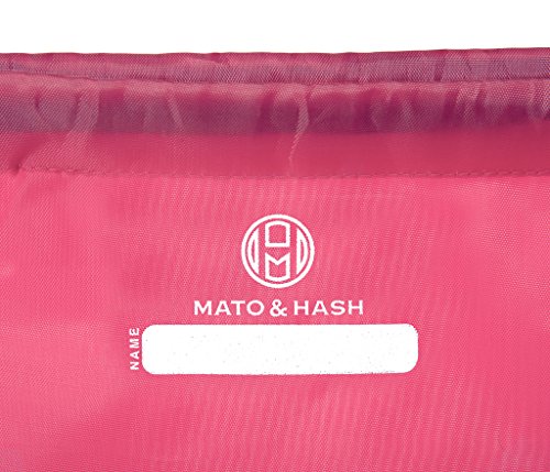 Mato & Hash Tennis Backpacks| Tennis Drawstring bags for Camp, Parties, and Fundraisers! - 3PK Pink CA2500Tennis S44