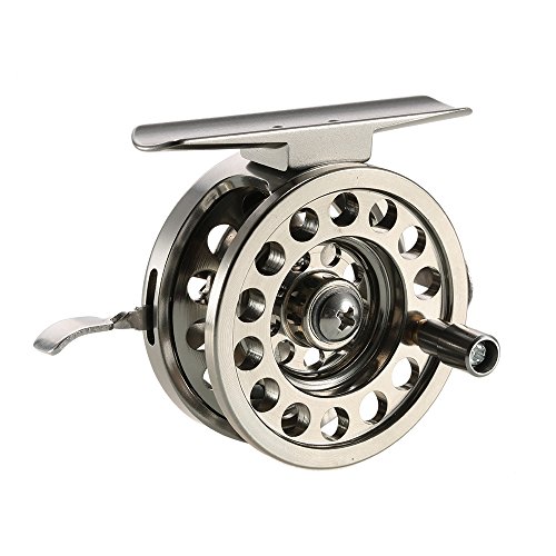 KOCAN Carrete de Pesca con Mosca Derecho entregó aleación de Aluminio de Smooth Rock Pesca de Hielo carretes de Pesca con Mosca Carretes Accesorios,Carretes de Pesca de Roca