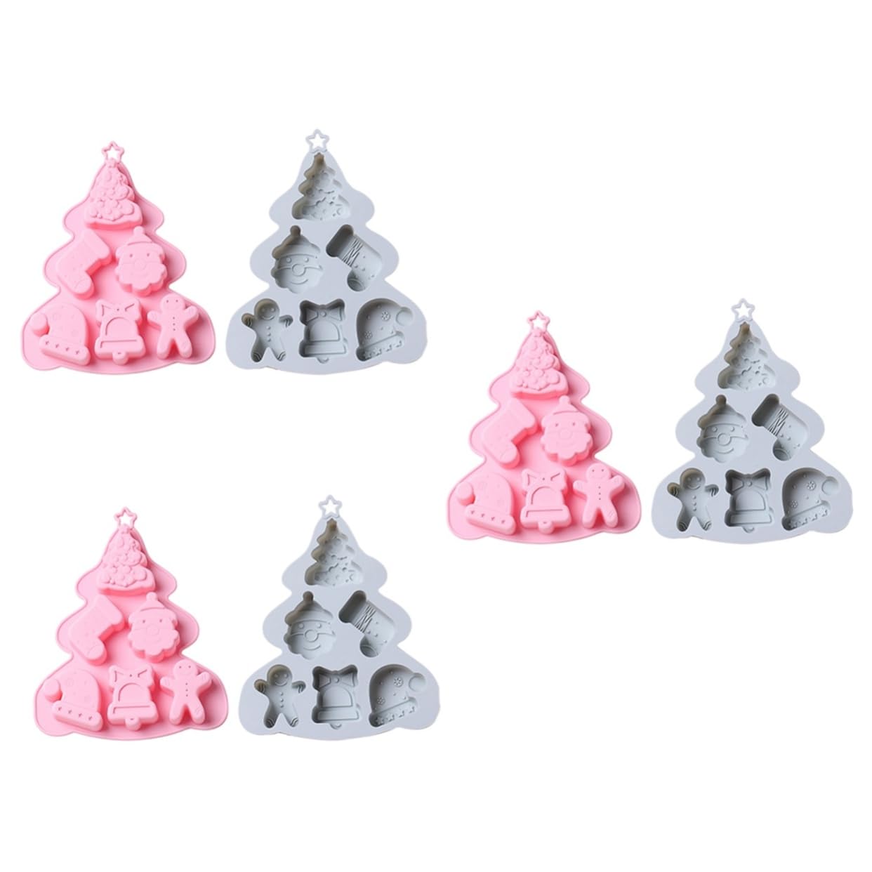 Alipis 6stücke Weihnachtsbaum Form Für Mousse-kuchen Kuchenbacken Für Festliche Anlässe Lebensmittelechtem Leicht Zu Entformen Langlebig Und Robust