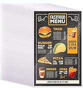 Yescom 11"x17" Double-Sided All Clear Vinyl Menu Cover 2 View Plastic Menu Holder Top Loading Res...