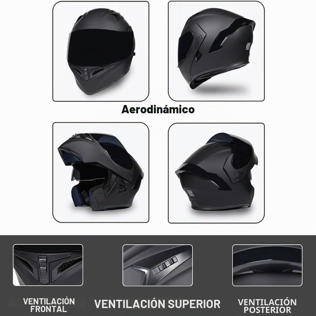 Casco Moto Modular con Bluetooth Integrado, ECE Homologado Casco Integrales Flip Up Moto Jet Scooter
