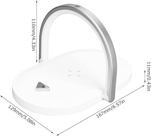 Miniatura 9 de SYHAQYE Bedside Table LED Night Light with Wireless Charger Desk Lamp As Sleep Aid White Noise Machine and Phone Holder Great Birthday Gifts for