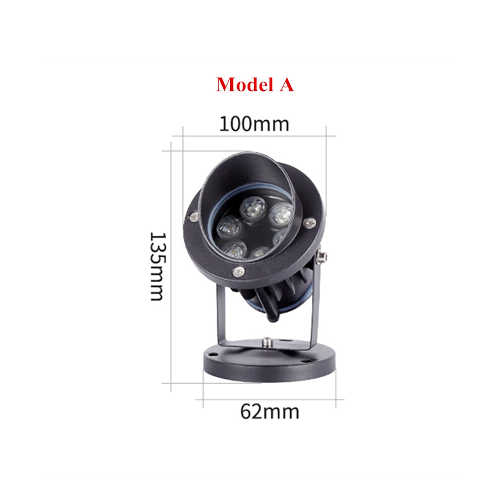 2Pack Outdoor Garten Lampe LED Rasen Licht LED 6W Wasserdicht Landschaft Spike Strahler Untergrund Licht Terrasse Lampen (Color : RGB, Size : Base)