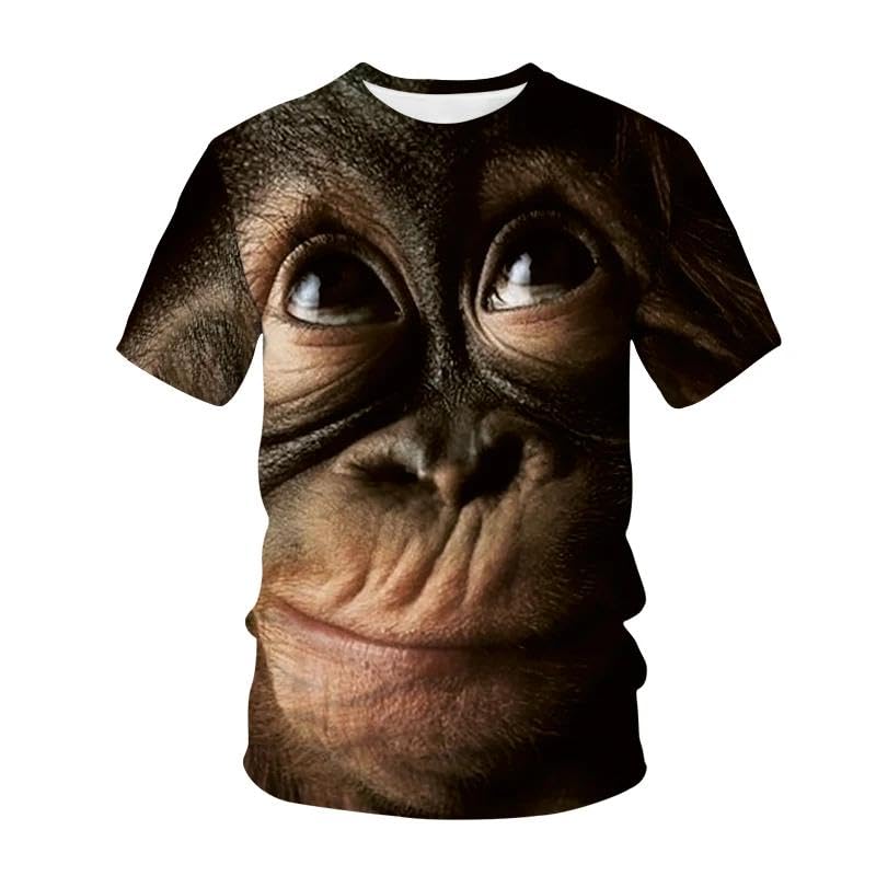 CHANYIMens 3D Print t-shirts Newest Funny T-Shirts Monkey Gorilla 3D Print Streetwear Men Women Animal Fashion T Shirt Hip Hop Tshirt Tops Kids Boys Clothing