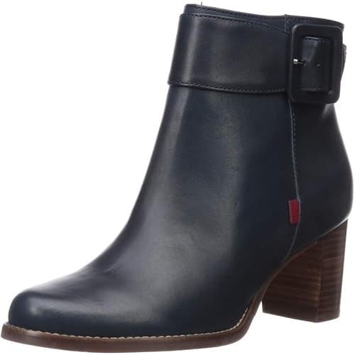 Marc Joseph New York Women's Leather Luxury Ankle Boot with Buckle Detail