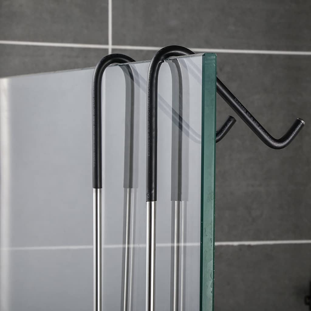 Exquisitos estantes de baño Organizador de carrito de ducha colgante sobre la puerta, bañera de baño de metal y estante de ducha, para cabinas de ducha de baño, bañeras, con 2 ganchos y 2 cestas (Colo