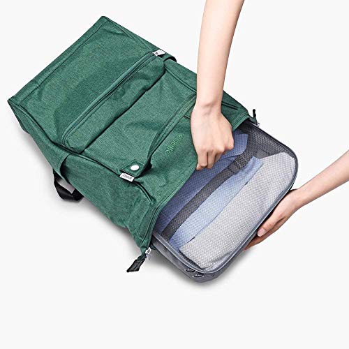 Image of Travel Organizer 7 in 1 Travel Laundry Cosmetics Luggage Packing Organizers Set Makeup Bags Organizer Packing Cubes with Shoe Bag for Travel, Nylon (Organiser Bag, Grey)