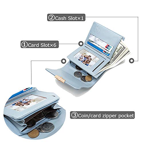 Womens Wallets Small Wallets for Women Slim Mini Wallet Soft PU Leather Wallet Cute Large Capacity black4