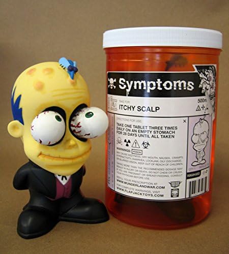 Symptoms Itchy Scalp 6 1/2" Vinyl Toy Designer Figure Flapjack Toys