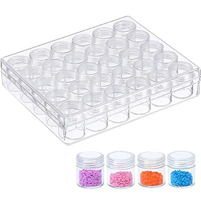 30個セット Kalolary 15mlプラスチックビーズ収納ケース ビーズ 収納ボックス 小分け丸ケース アクセサリーケース 化粧品用小分け容器 詰め替え容器 クリームケース 化粧品用小分け容器