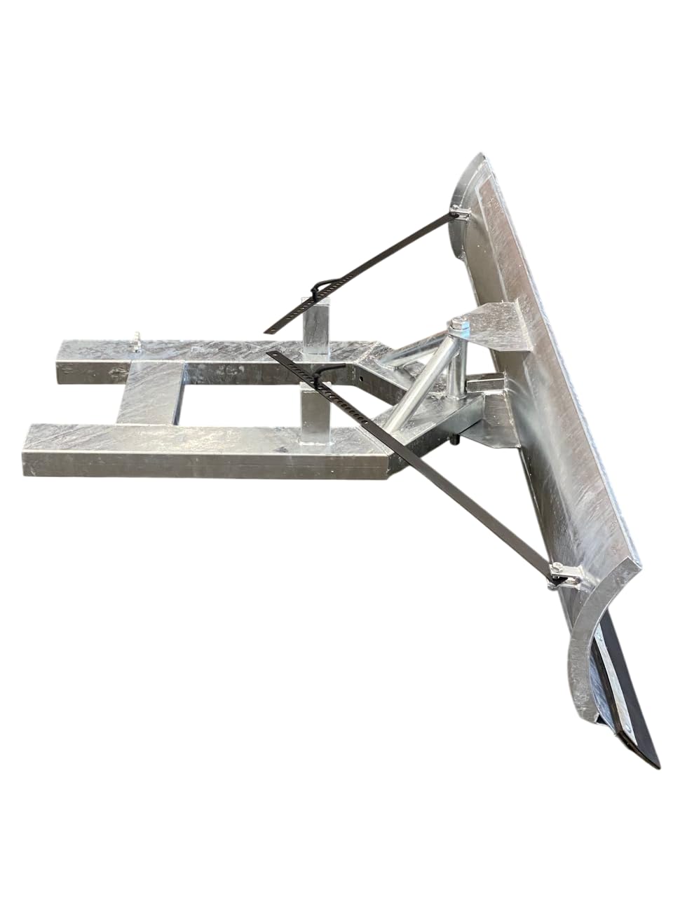SRM Design Schneeschild Schneeschieber Räumschild für das Beseitigen von Schnee Universal für Gabelstapler und Frontlader Vollverzinkt schwenkbar 150 x 40 cm