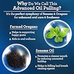 GuruNanda Advanced Oil Pulling Mouthwash for Enhanced Oral Care with Sesame & Oregano Oil, Promotes Deep Cleaning for Healthy Teeth & Gums, Alcohol-Free, 8 Oz - Image 3