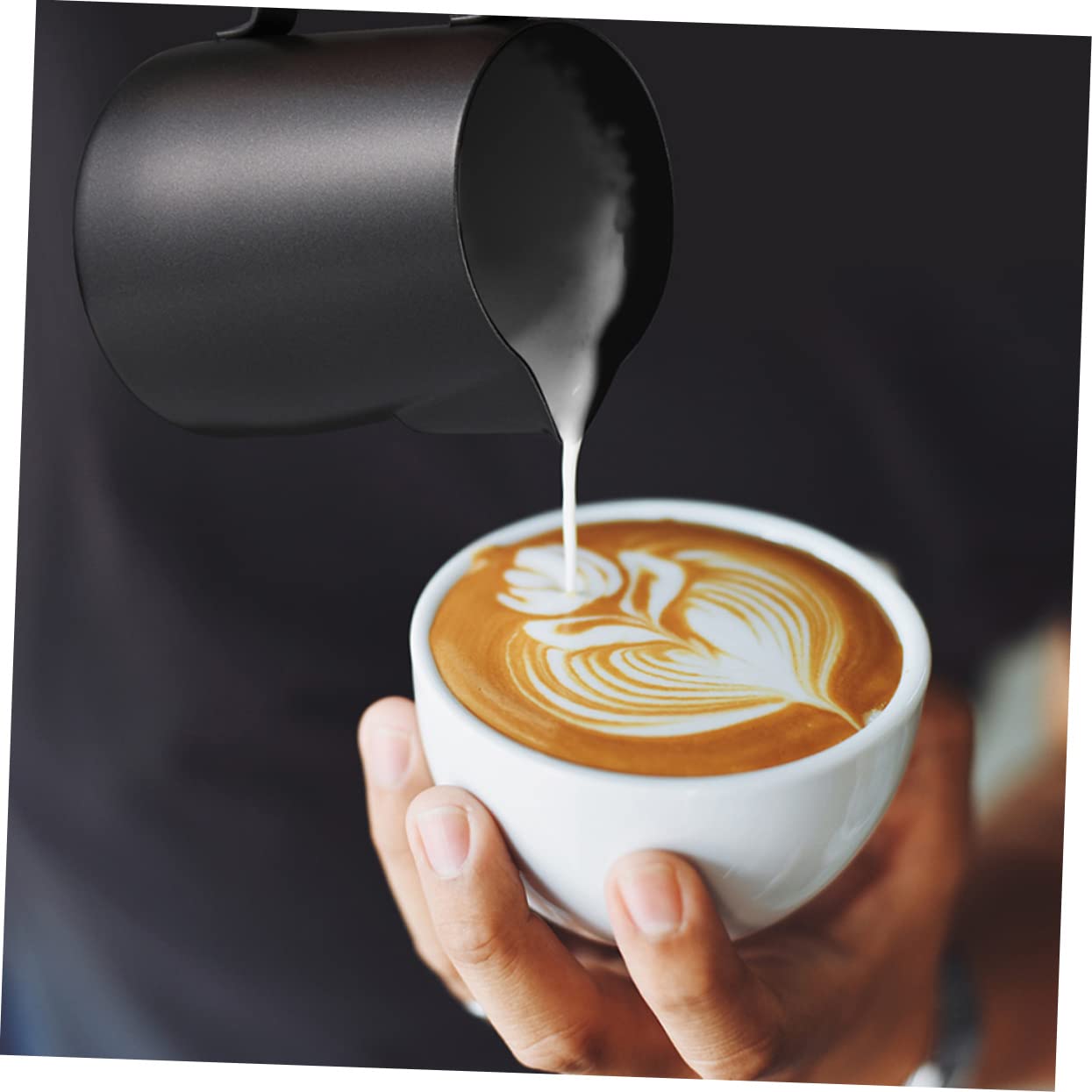 2 Pezzi Brocca per Latte Art 600ml in Acciaio Inossidabile