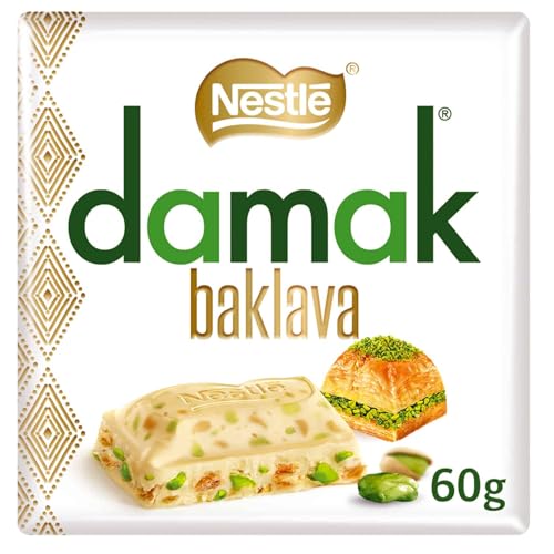 Nestle Damak Baklava White Chocolate with Pistachio 6x60g by Mazovia Brands