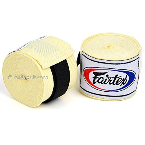 Fairtex White 4.5m Stretch Muay Thai Hand Wraps
