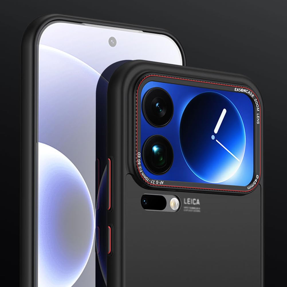 Durchsichtige Hülle Für Xiaomi 17 Pro Max/17 Pro/17, Schlanke Mit Drahtloser Ladefunktion, Magnetische Schutzhülle rutschfeste PC FallSchutz,Schwarz,17