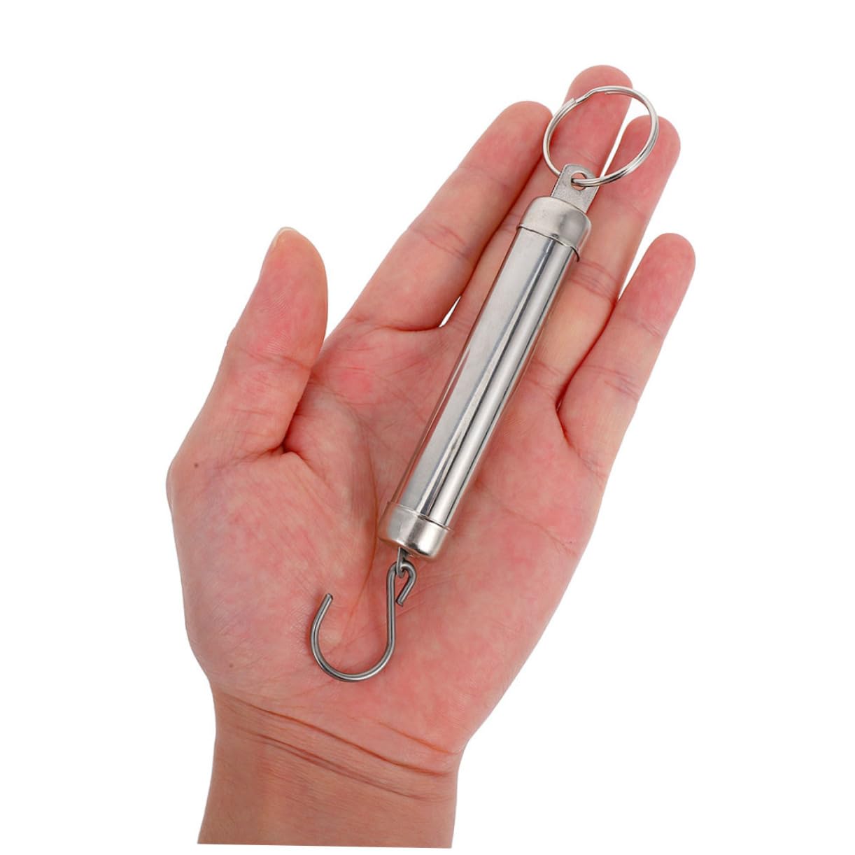 3pcs Compact Manual Luggage Spring Scale, Stainless Steel, 5kg