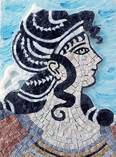 MyriJoy - Mosaic Kit for Adults - Greek Dancer - DIY Craft Kit - Original Gift Idea - Creative Hobby - 10''x9''/ 31x23cm - Italian Marbles tiles