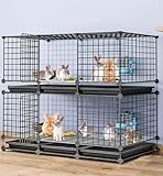 * Grand espace libre：Nos cages sont grandes et confortables, avec beaucoup d'espace pour se déplacer, afin que vous puissiez profiter de l'exercice quotidien de votre animal et libérer sa nature. Offrir à votre animal un foyer sûr et vous donner de nombreuses raisons de nous choisir.