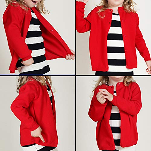 TopTie Baby Girl Toddler Cotton Uniform Cardigan Sweater2