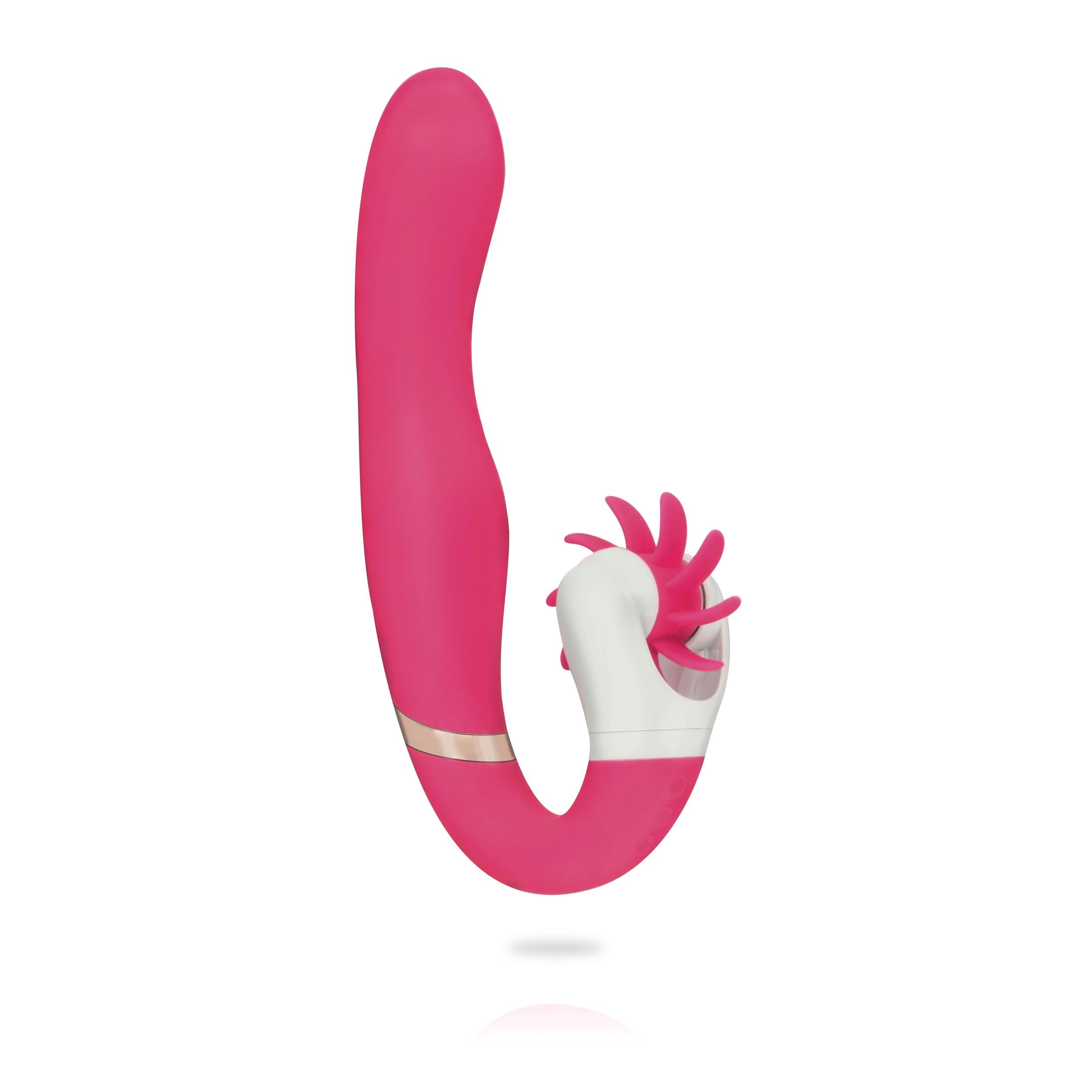 Teazers Wheelie Vibrator – Vibrators for Woman for Clitoral and G-Spot Stimulation – With rotating wheel and 12 vibration options – Rechargeable and Waterproof Couple Vibrator - Pink