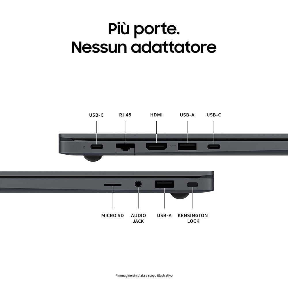 Samsung Galaxy Book4, 3 anni di garanzia, Processore Intel Core 5, 16GB RAM, 512GB, Laptop 15.6" LED IPS Full HD, Windows 11 Home, Gray [Versione Italiana]