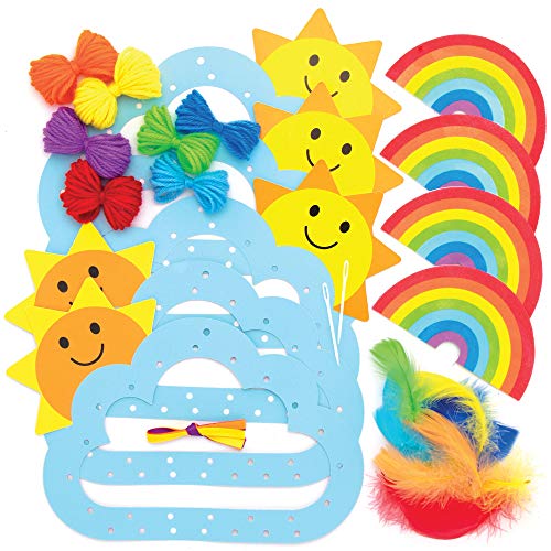 Bastelset Baker Ross AT774 Regenbogen-Traumfänger-Kits für Kinder