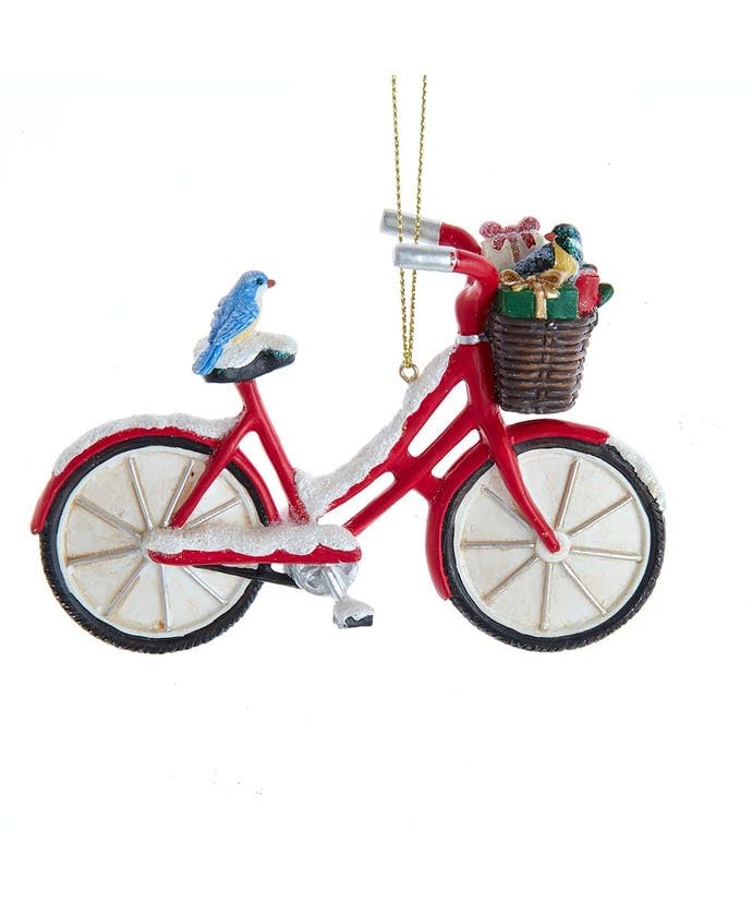 Oiseaux avec décoration de vélo en fer forgé sculpté à la main